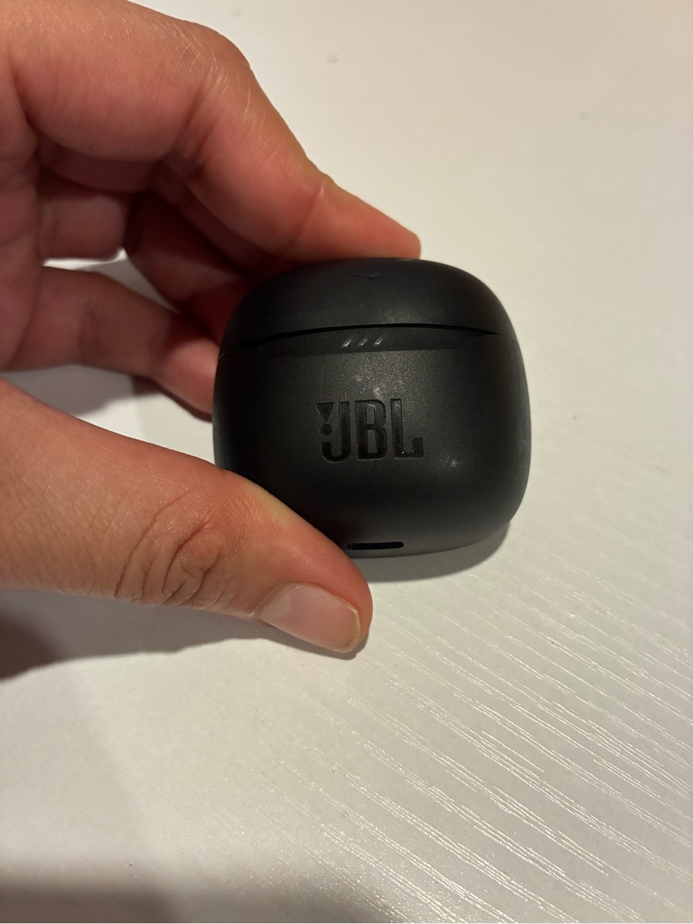 JBL Matte Black Earbud Charging Case with Embossed Logo